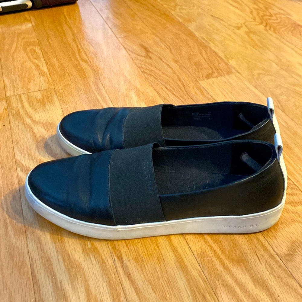 Cole Haan Grand Os Leather Slip On Sneakers